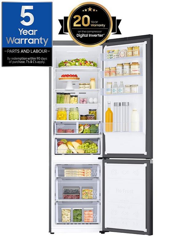 Samsung Series 8 RB38C607AB1/EU 70/30 Smart Fridge Freezer with SpaceMax™ technology - Black - Image 2